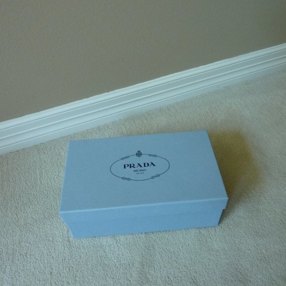 Prada Brushed Leather Slingback Logo Detail Flats - Picture 13 of 13